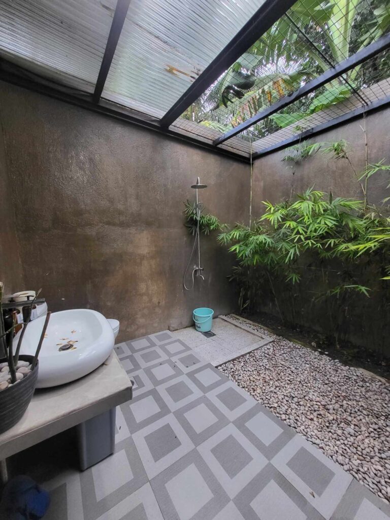 Outdoor bathroom and toilet