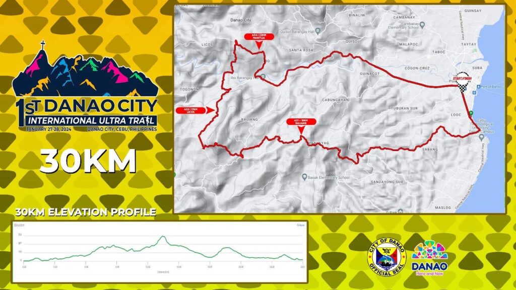 30 km route 1st danao city international ultra trail