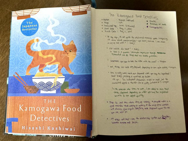 The Kamogawa Food detectives book blog review