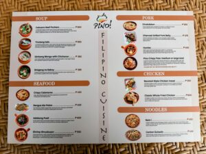 Menu of Pino Restaurant Danao